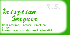 krisztian smegner business card